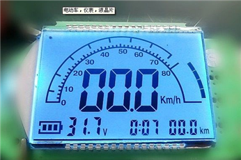 Electric vehicle instrument LCD display